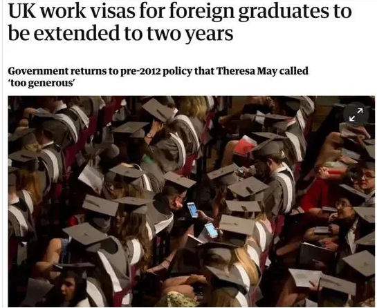 英国PSW签证回归，2020/21新生毕业后可留英两年！