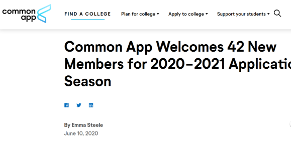 2020-2021年美国本科申请系统Common App再添42个新成员！附最新名单！