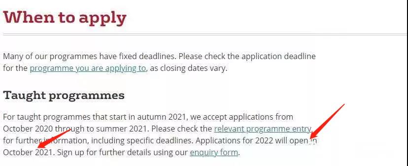 英国这些院校，已开放22年秋季入学申请...