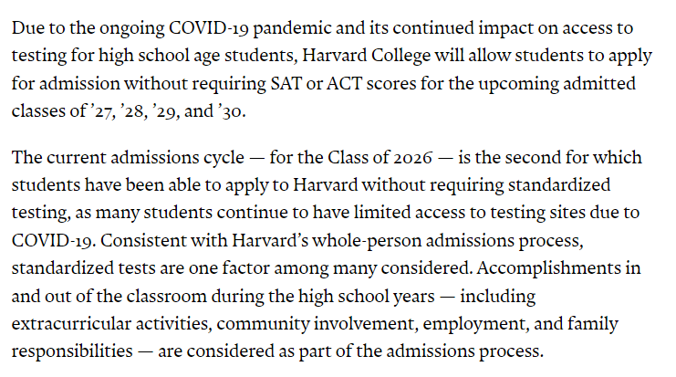 哈佛宣布未来4年延续【标化可选】，Test Optional或从“过渡性”变为“中长期”政策？