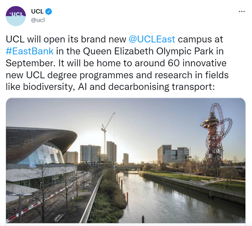 UCL新校区9月即将开放：新增60个本硕专业，哪些专业今年可以申请？