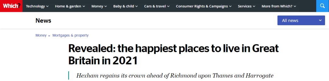 英国城市排名，谁的幸福感更高？